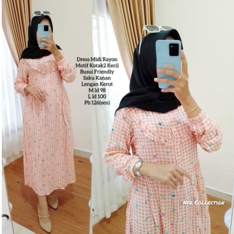 ชุดเดรสมิดิ yora****