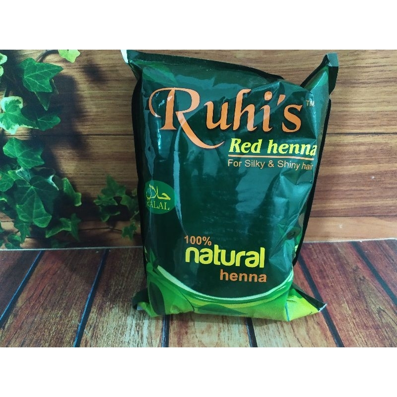 RUHIS HENNA POWDER Red Henna 100% Natural Henna 500 กรัม