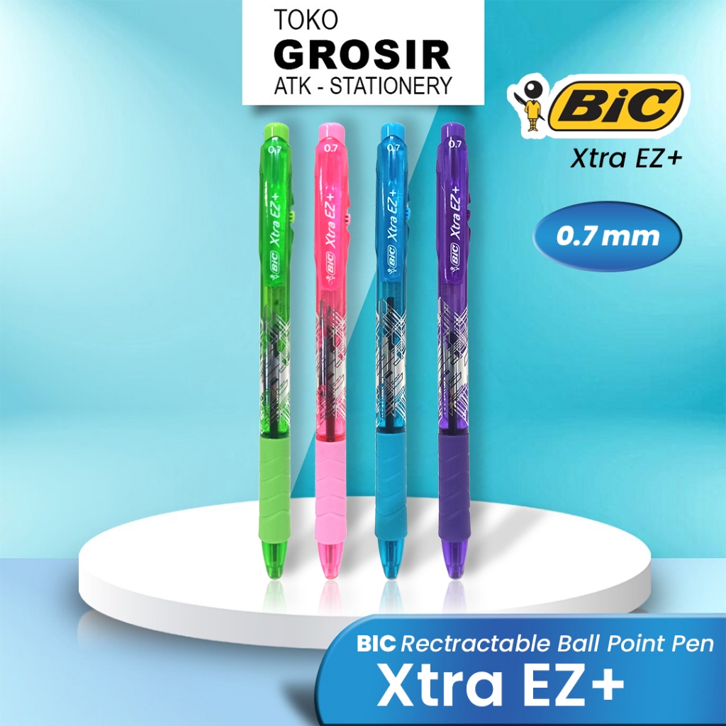 BIC ปากกาจุดบอลแบบหด Xtra EZ+ / BIC Color Pen 0.7 mm