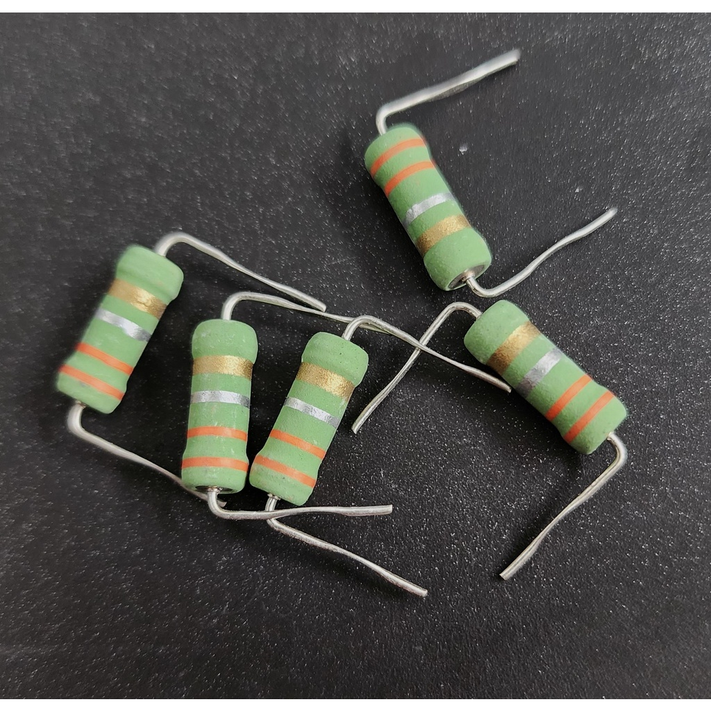 ตัวต้านทาน 2W 0.33Ohm 0.33 Ohm Orange Silver Gold ราคาต่อ 5 ชิ้น