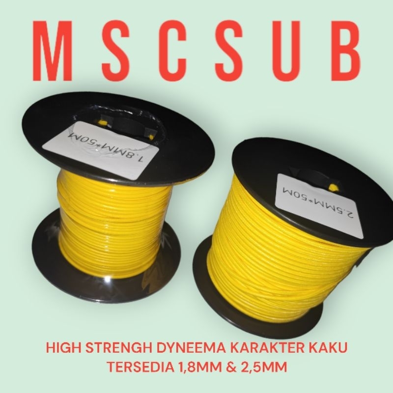 YELLOW SPECTRA / SPEARGUN ROPE 1.8MM & 2.5MM RIGID