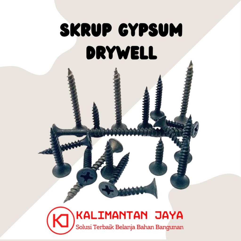 Minimal (PRICE ต่อชิ้น) DRYWELL GYPSUM SCREWS (MINIMUM PURCHASE 50 ชิ้น)