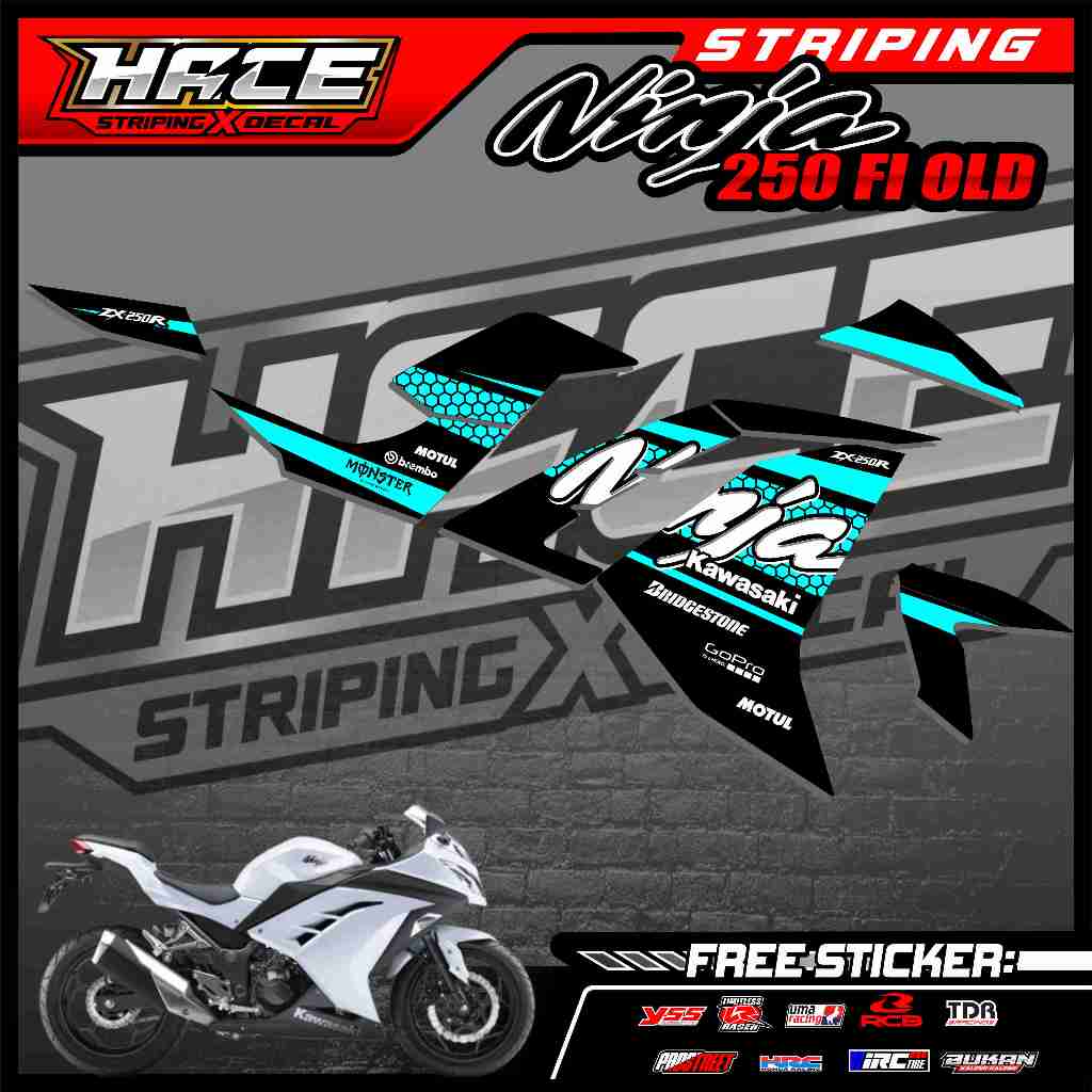 301 STRIPING STICKER NINJA 250 FI OLD - STRIPING STICKER NINJA 250 FI OLD ABSTRACT
