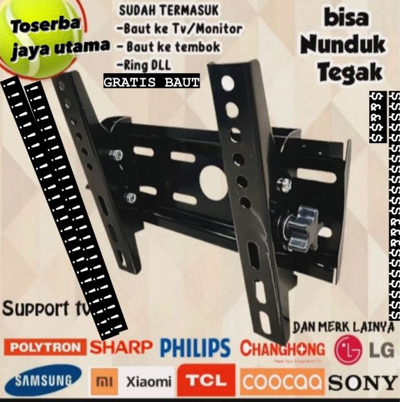 ขายึดทีวี NO. 1 INDONESIA/TV BRACKET 43 40 32 29 24 21 17 INCH STURDY & QUALITY
