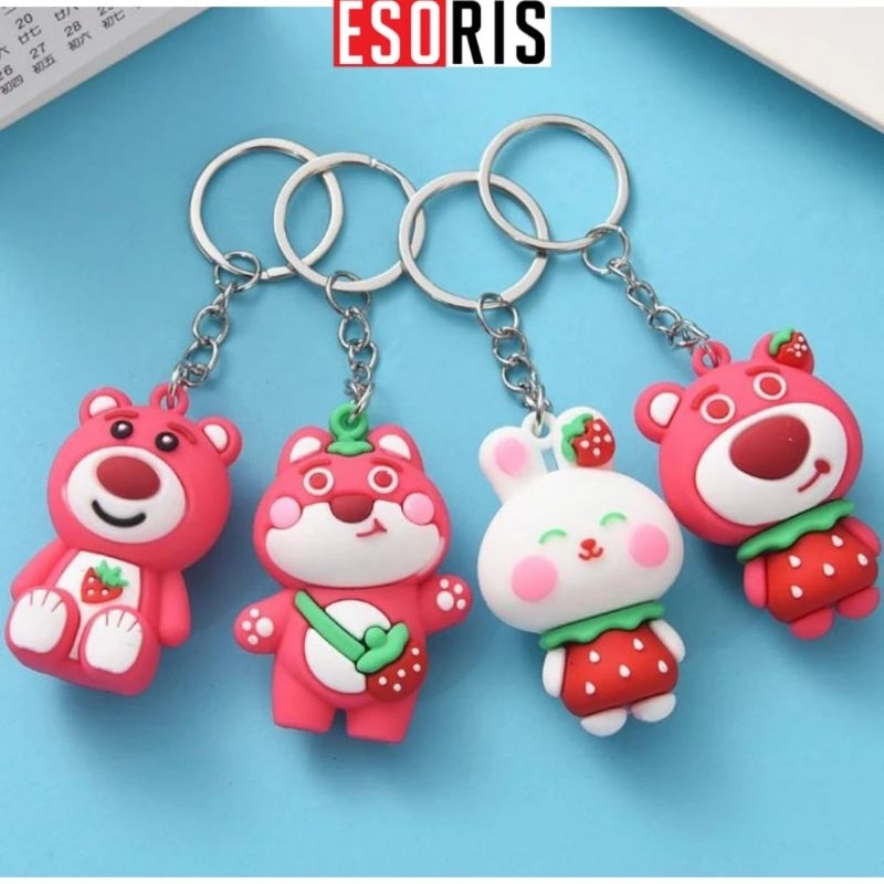 GANTUNGAN (ES) EB2270 LOTSO BEAR CHARACTER KEYCHAIN / BEAR CHILDRENS KEYCHAIN