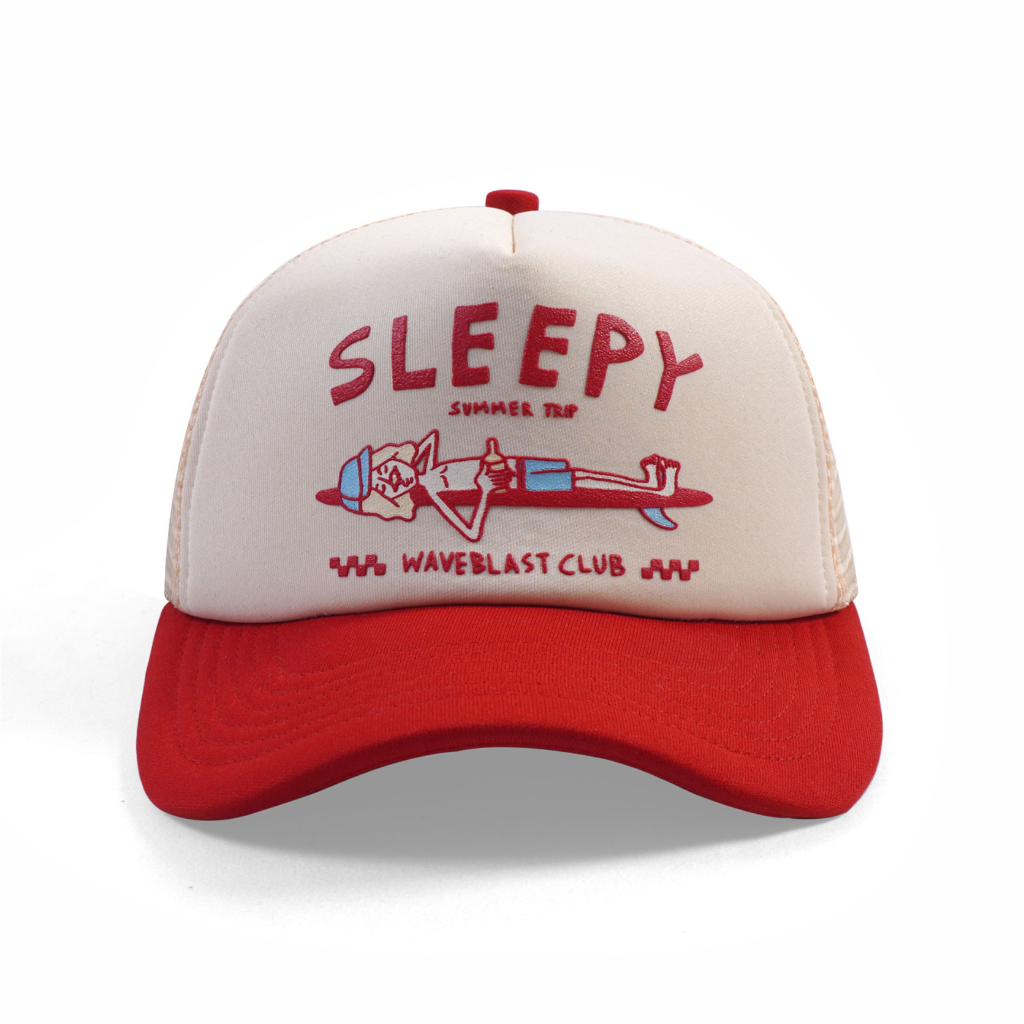 หมวก Waveblast Trucker - Sleepy Broken White Red