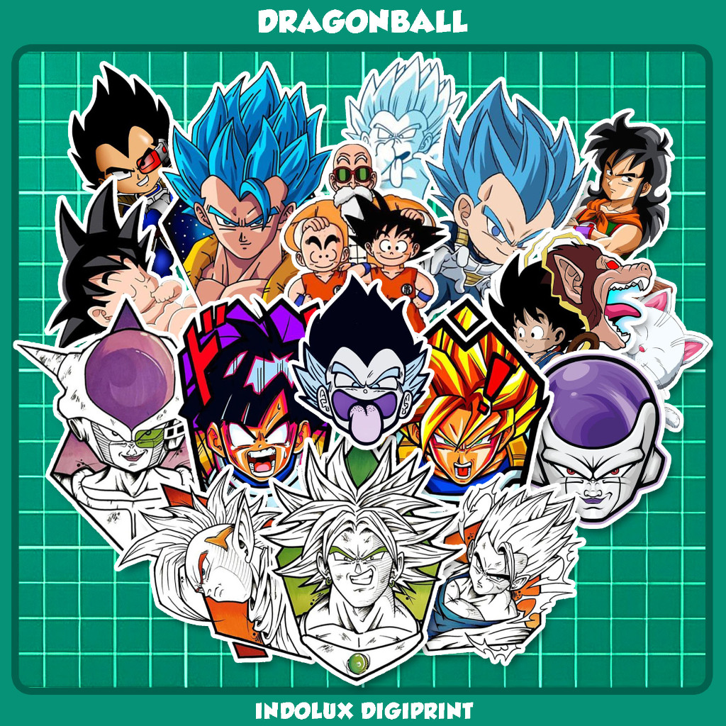 สติ๊กเกอร์ดราก้อนบอล 50 ชิ้น Dragonball Goku Vegeta สติ๊กเกอร์อนิเมะสําหรับแล็ปท็อปสมุดภาพตกแต่ง