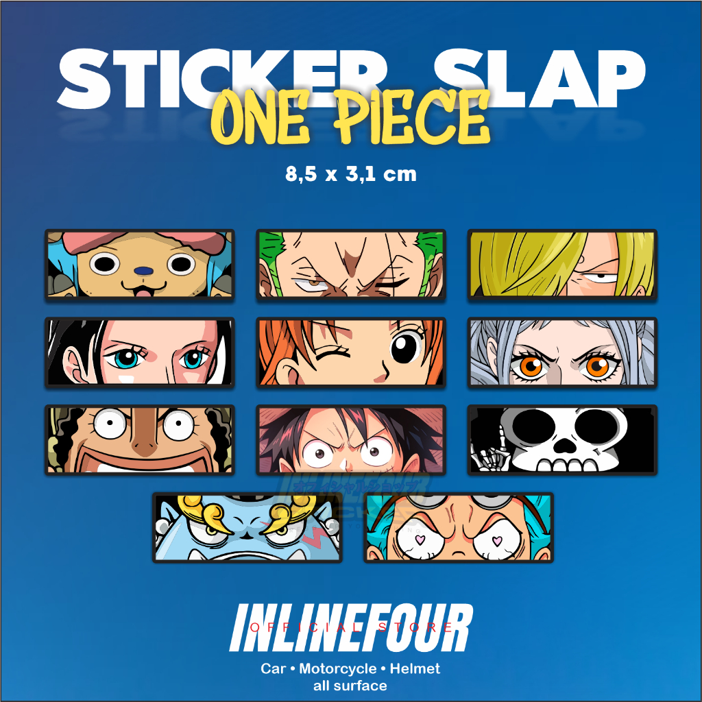 Hp Sticker Slap Anime One Piece สติ๊กเกอร์โฮโลแกรมญี่ปุ่น 8.5 ซม. กันน้ําสําหรับแล็ปท็อป, เคสโทรศัพท์มือถือ, หมวกกันน็อค