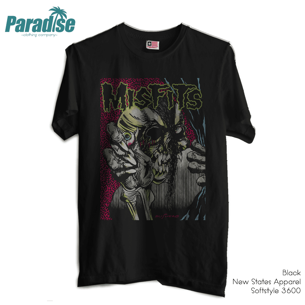เสื้อยืด Paradise Band Misfits Pushead