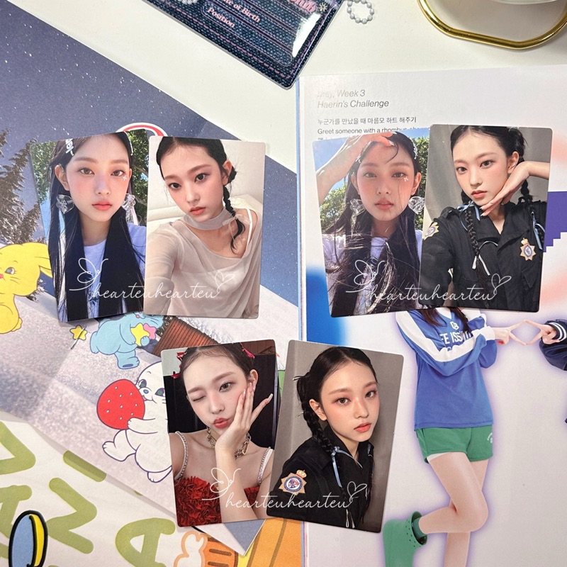 MERAH Hearteuhearteu [READY STOCK INA] [OFFICIAL] Photocard NJZ / MHDHH /NEWJEANS X LINE FRIENDS เวอ