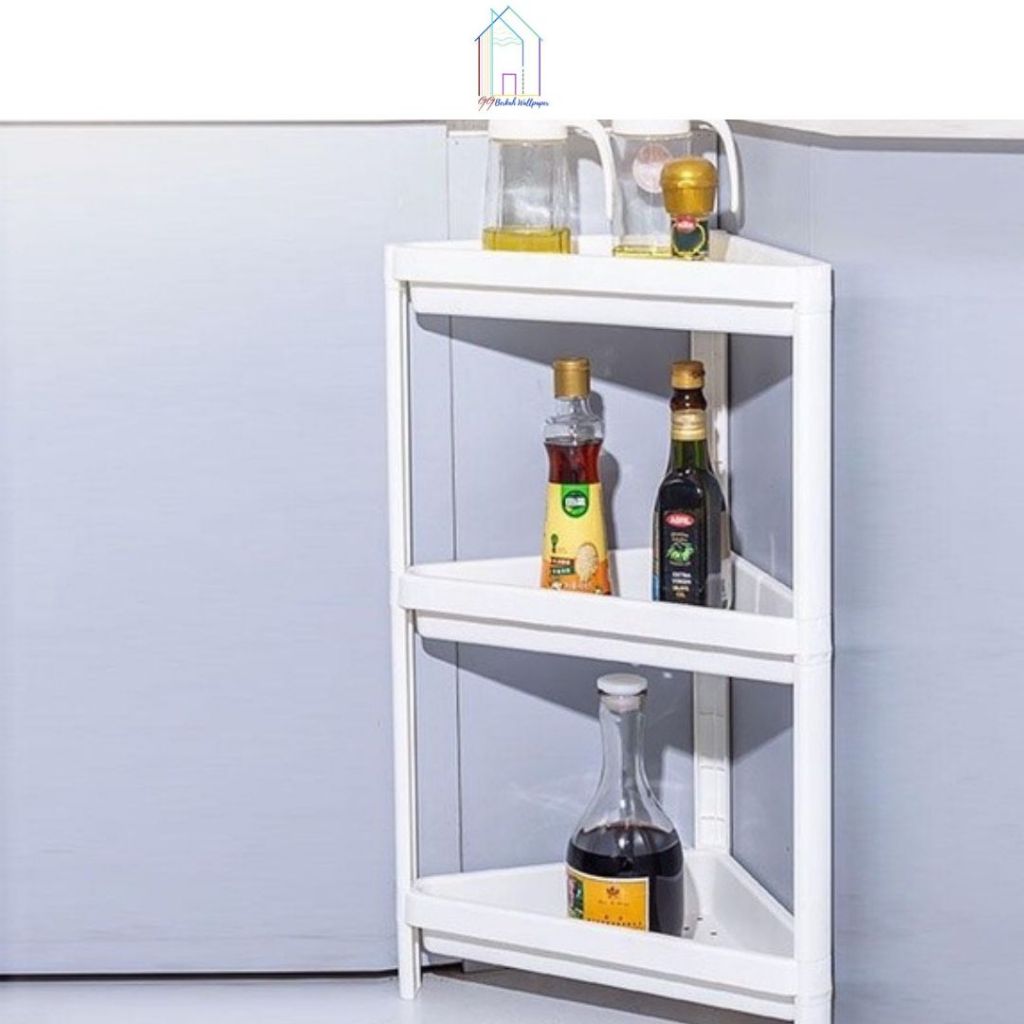 ราคา! 3 ชั้นห้องครัวอาหาร SAMAONO MULTIFUNCTIONAL RACK MULTIPURPOSE KITCHEN RACK MINIMALIST KITCHEN 
