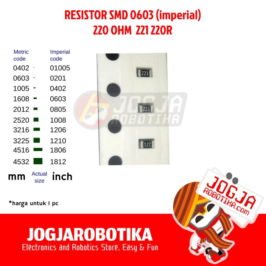 220 OHM 221 2200 SMD 0603 RESISTOR