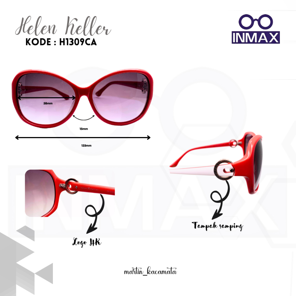 Helen Keller / Women& 39;s Travel Glasses / แว่นกันแดด / H1309CA