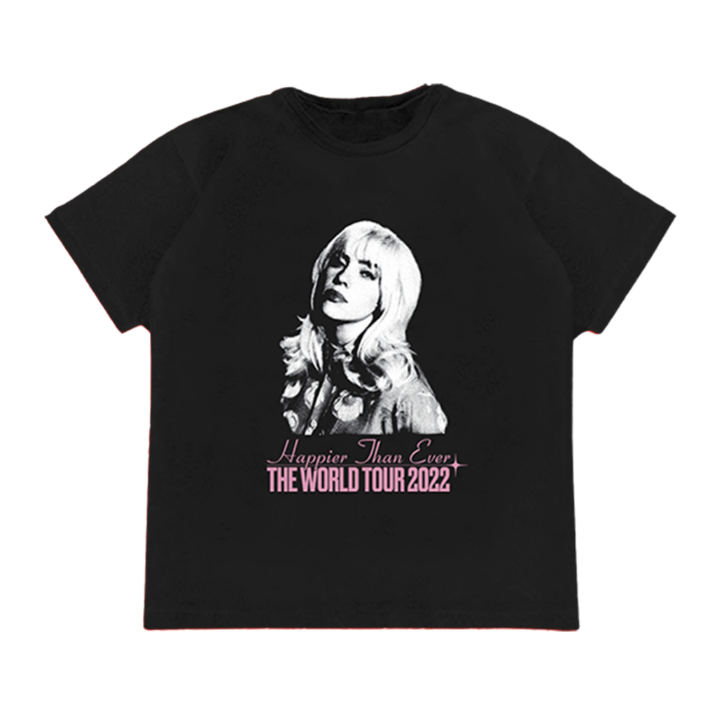 เสื้อยืด Billie Eilish WORLD TOUR สีดํา