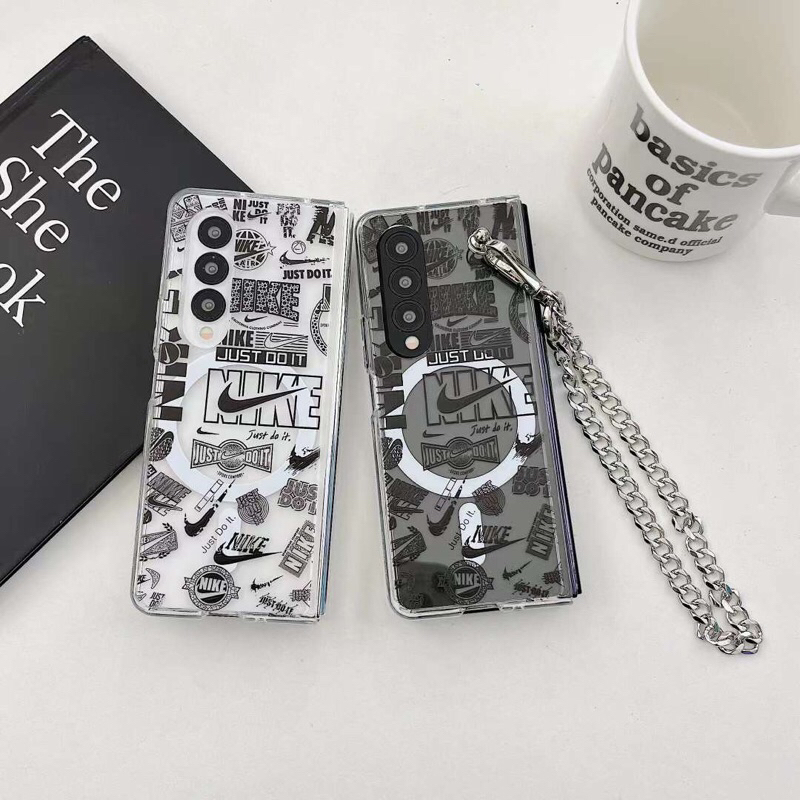 ใหม่น่ารักกรณีแม่เหล็ก Nike Doodle พร้อมโซ่หรือไม่มีโซ่น่ารักสุดน่ารัก Cool ZFOLD 3 4 5 ZFOLD 3 ZFOL