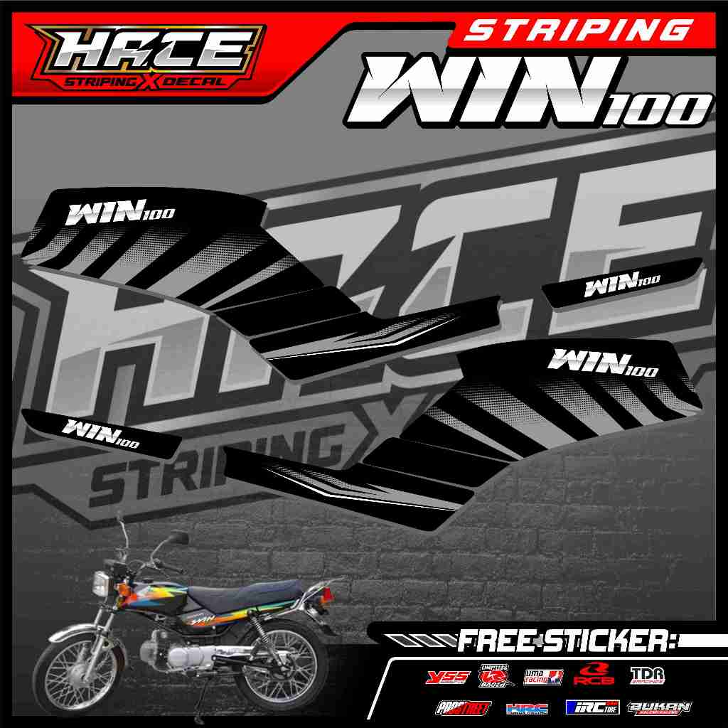 71 HONDA WIN 100 STRIPING STICKER - HONDA WIN 100 SIMPLE STRIPING STICKER