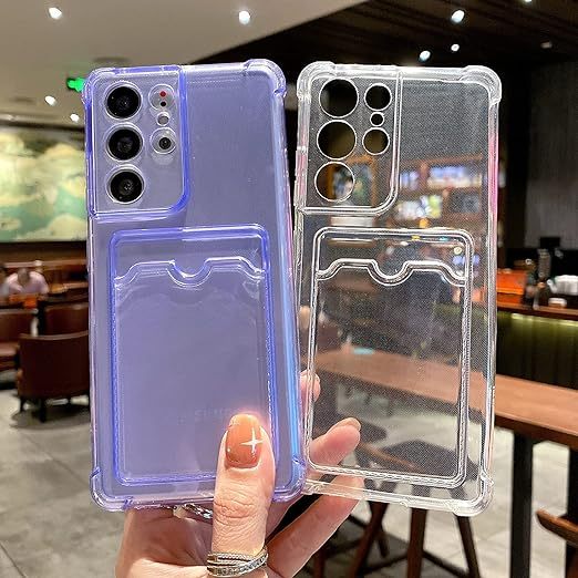 กรณีเข้ากันได้สําหรับ SAMSUNG A13 4G A23 4G 5G A03S ANTI CRACK CANDY CLEAR SLOT WALLET