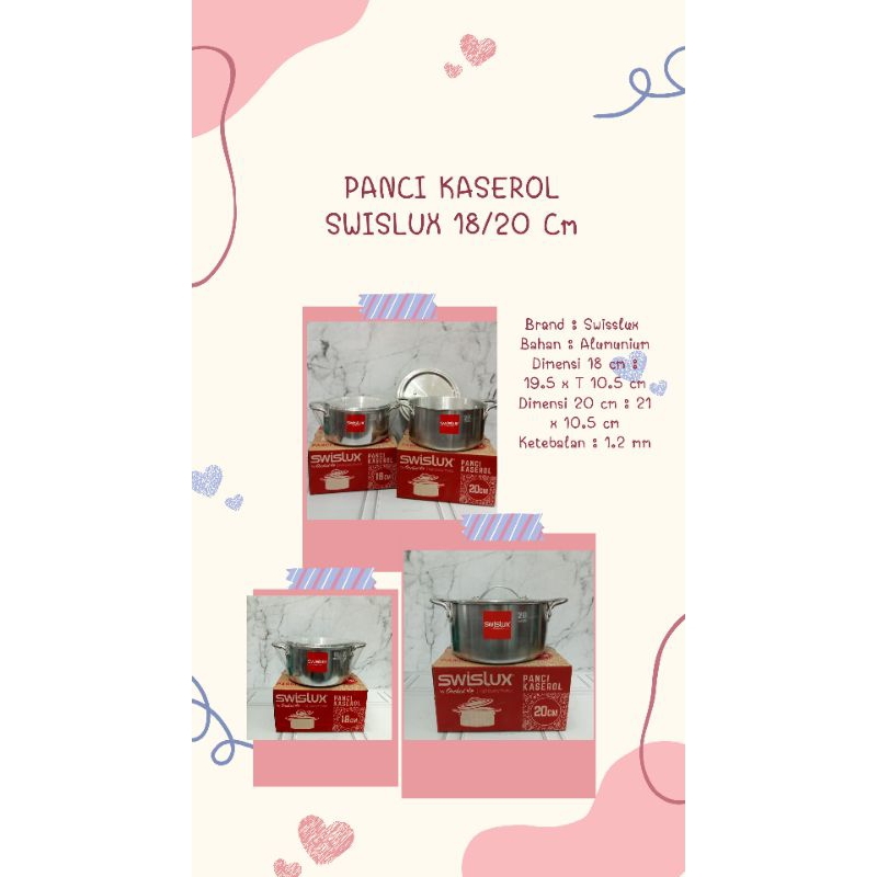 S.LUX 18/20 CM KASEROL PAN/ SWISLUX KASEROL PAN