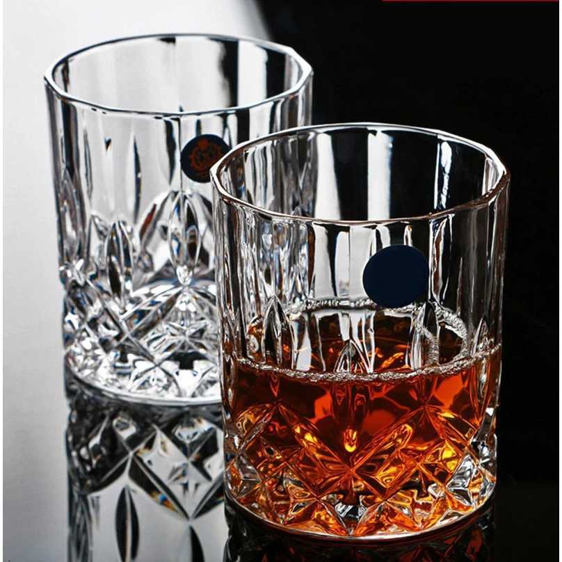 Whisky Glass Crystal Aesthetic Old Fashioned Rock Glass 300ml YJ104