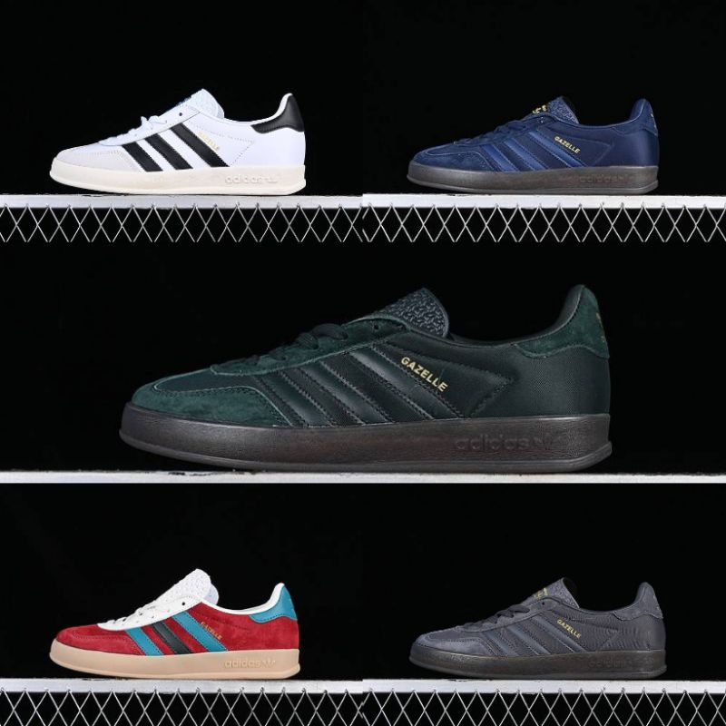 Adidas GAZELLE รองเท้าหนังกลับ แบบลําลอง เต็มเท้า ใส่ในบ้าน สําหรับผู้ชาย