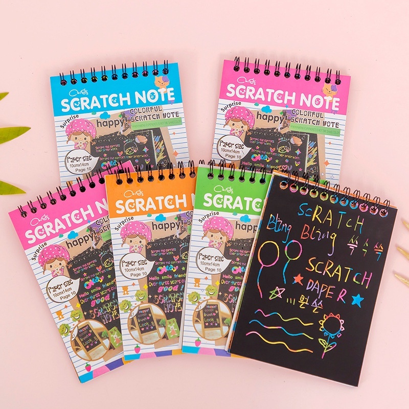 Magic Book Scratch Note / Magic Book Colourful Scratch note ขนาดเล็ก