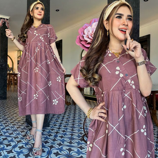 Daster Kekinian Terbaru Kimono Melati Ld 110 Rayon Bumil Busui Friendly Lengan Pendek