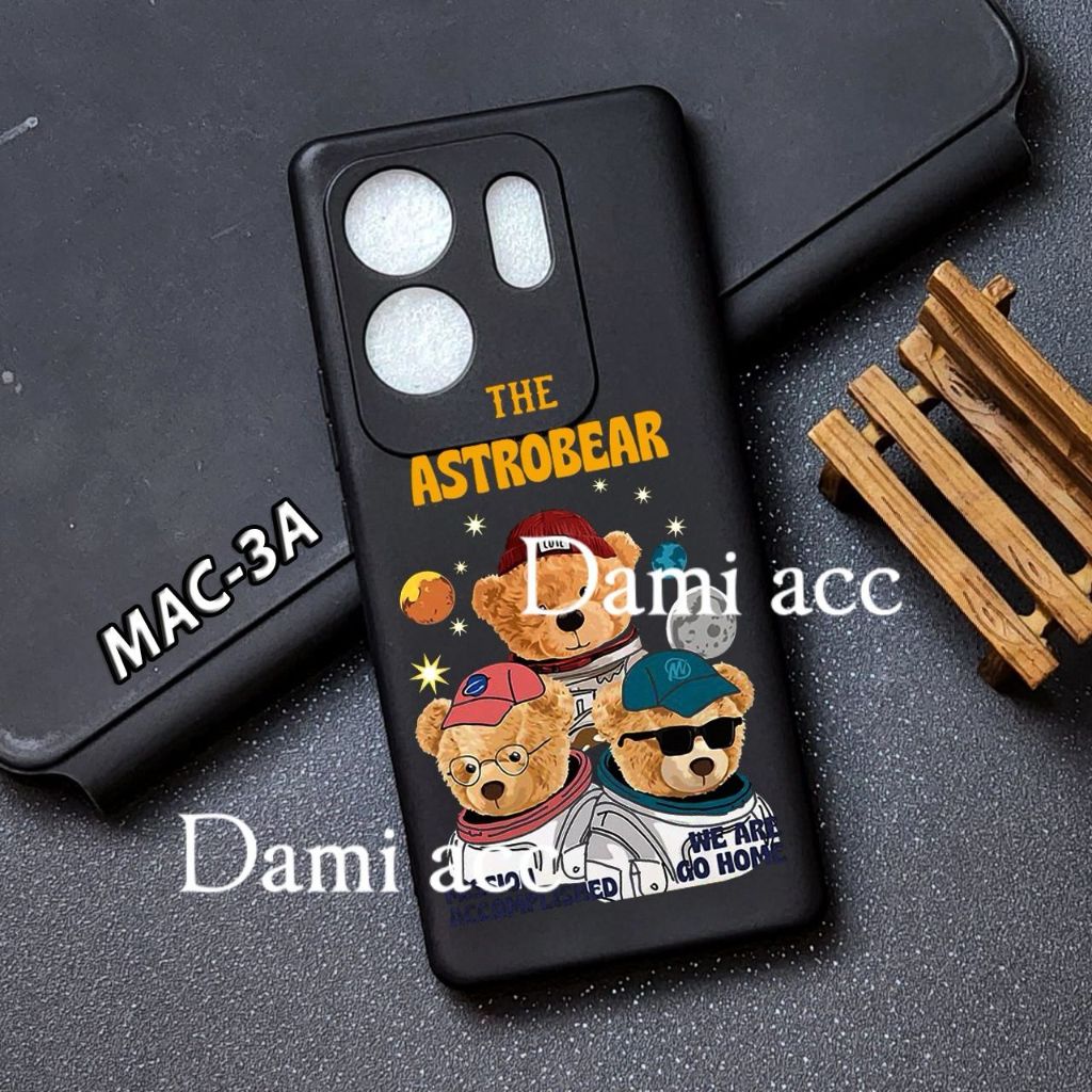 เคสนิ่มภาพ nokia c31 nokia c21 plus nokia c12 macaron เคสสีดํา ภาพ astrobear สีดํา