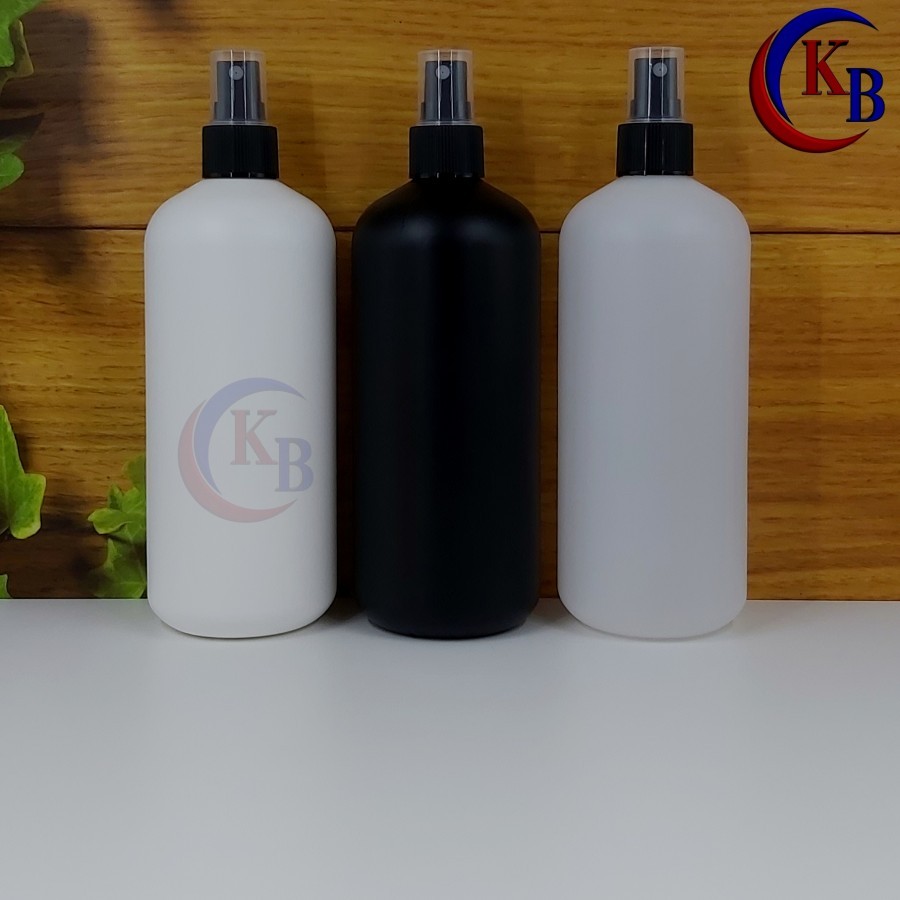 คอขวดสเปรย์สีดําขนาด 500 มล. พลาสติกขวด HDPE SLIM