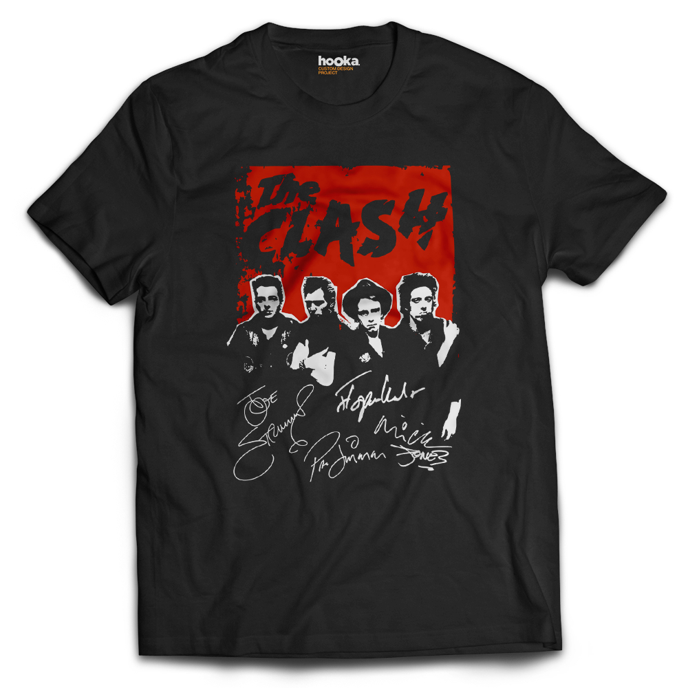 The Clash Hooka Distro เสื้อยืดพรีเมี่ยม The Clash Music เสื้อยืด