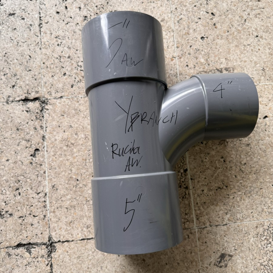 RUCIKA TEE Y 5 x 4" 5 x 3" นิ้ว AW 90 องศา 45 องศา Y BRANCH