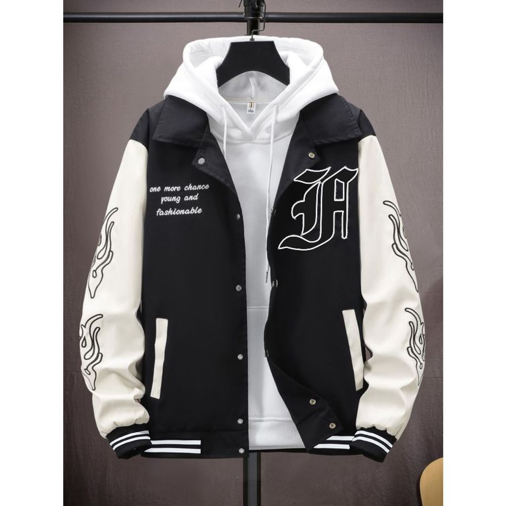 Varsity Baseball Jacket Over size (S - 6XL) LA Logo Japanese Varsity Jacket Baseball Zipper Bomber J