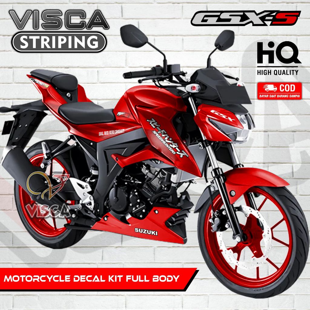 GSX-S 150 Full Body Decal / Suzuki GSX S150 Full Body Sticker / GSX S 150 Decal / GSX 150 S Striping