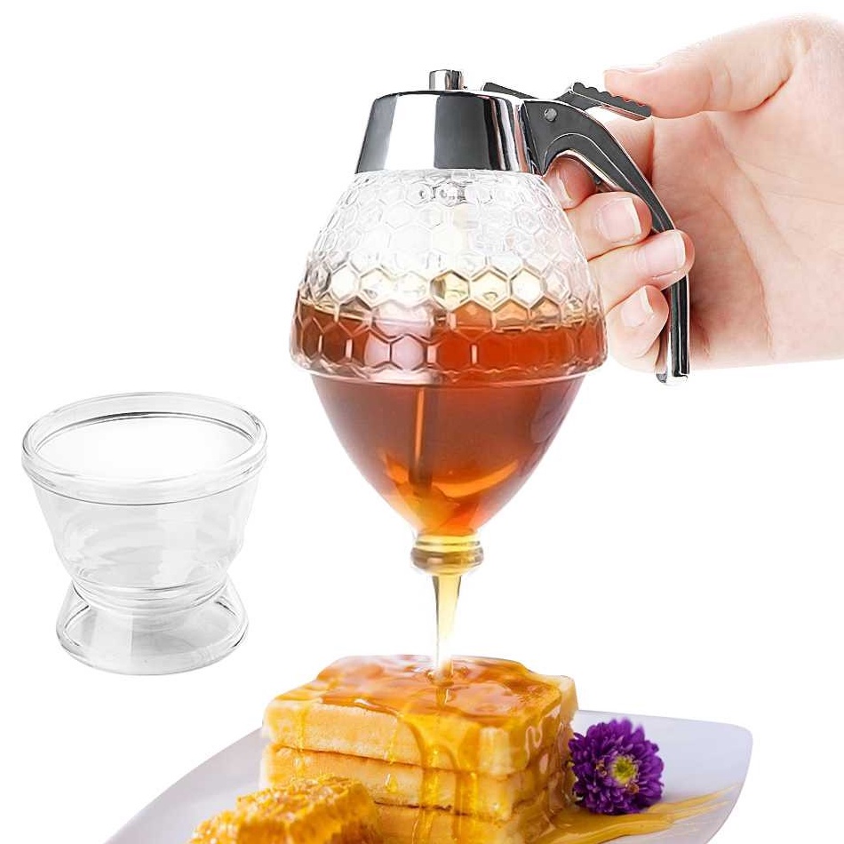 Serbuu HILIFE โถจ่ายน้ําผึ้ง กาน้ําชา ขวดน้ําเชื่อมน้ําผึ้งอเนกประสงค์