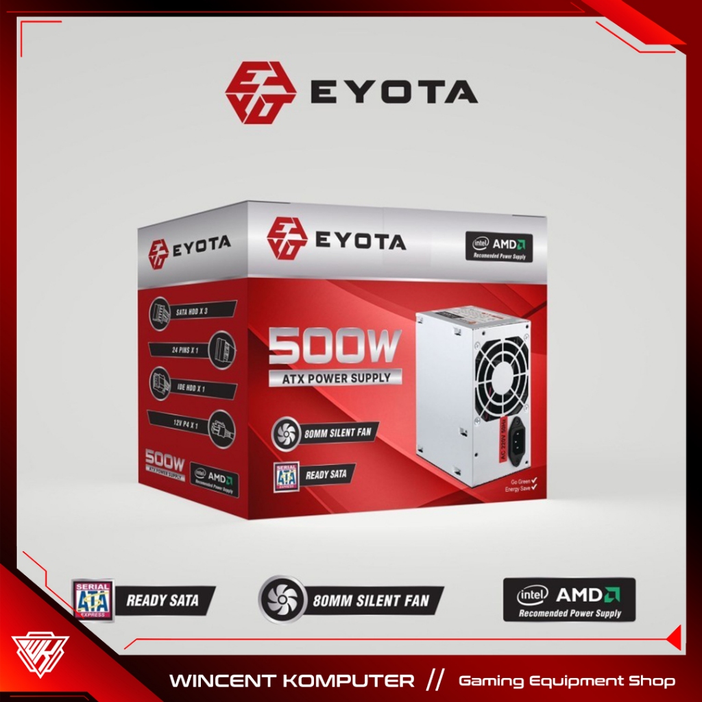 พาวเวอร์ซัพพลายคอมพิวเตอร์ PSU 500W 500 วัตต์ สําหรับ Eyota