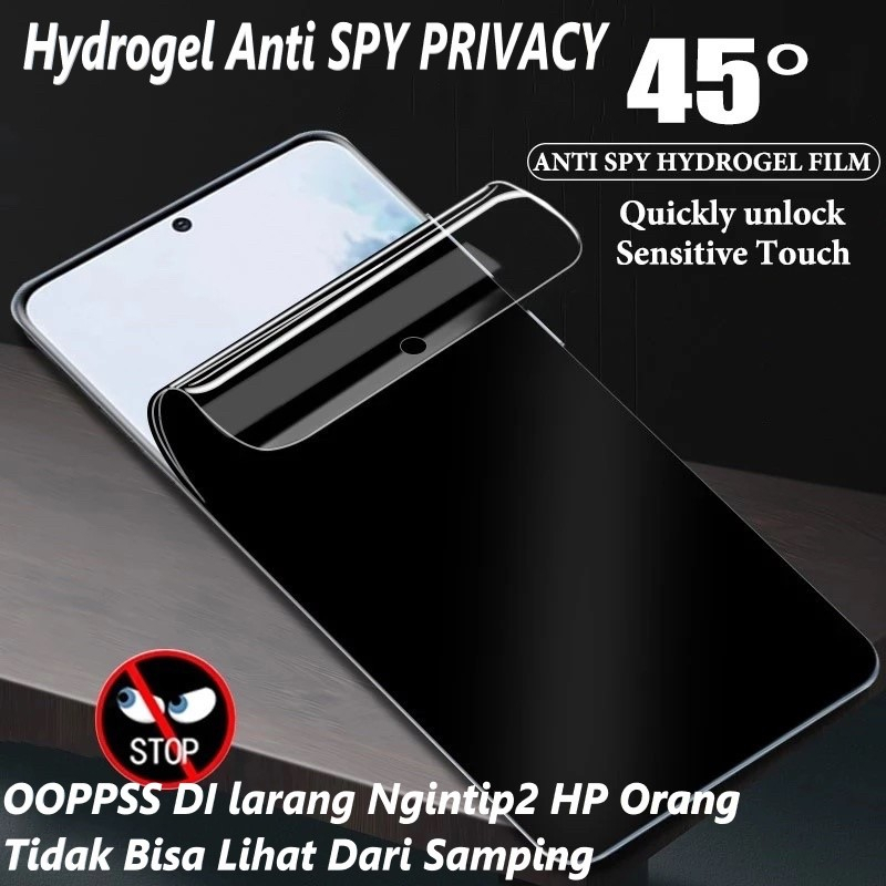 HANS- BO0M Hydrogel Anti SPY BLACK DOFF OPPO Reno12F Reno12 12Pro Reno11 11F 11Pro Reno10 5G 10Pro 1