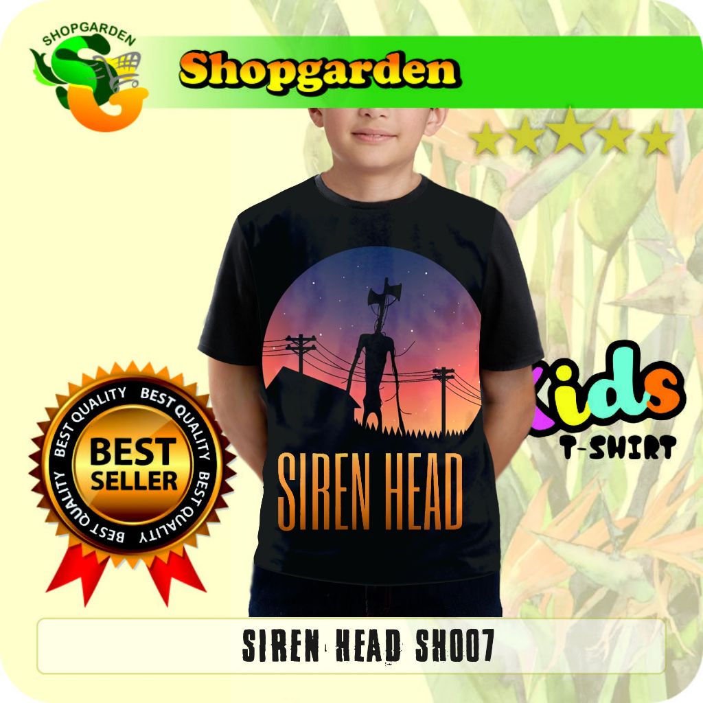 เสื้อยืด พิมพ์ลาย SIREN HEAD SH007 สําหรับเด็กผู้ชาย และเด็กผู้หญิง | สวนช้อป