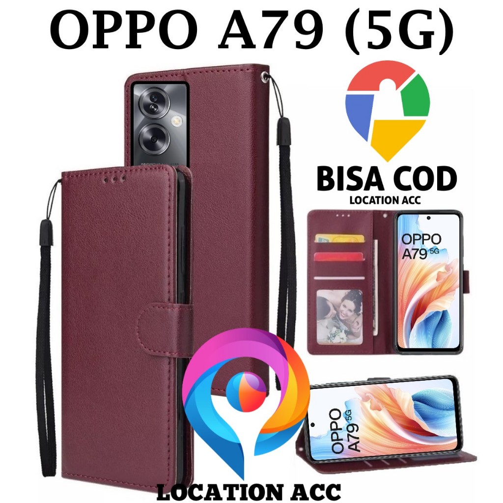 เคสโทรศัพท์มือถือหนัง ฝาพับ พร้อมช่องใส่บัตร สําหรับ OPPO A79 (5G) A79 (5G)