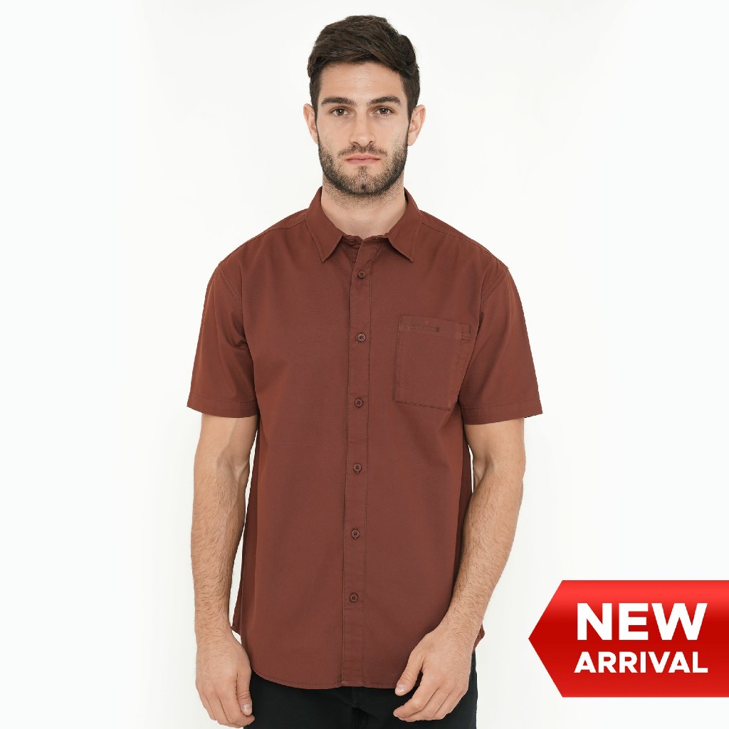 KEMEJA Cressida Mens Slim Fit Casual Shirt สีแดง - HMKBS.PB454X