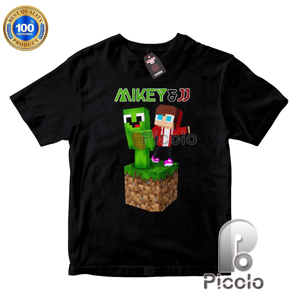 (FREE NAME) MIKEY & JJ ANIMATION MOTIF CHILDRENS T-SHIRT UNISEX COTTON MATERIAL