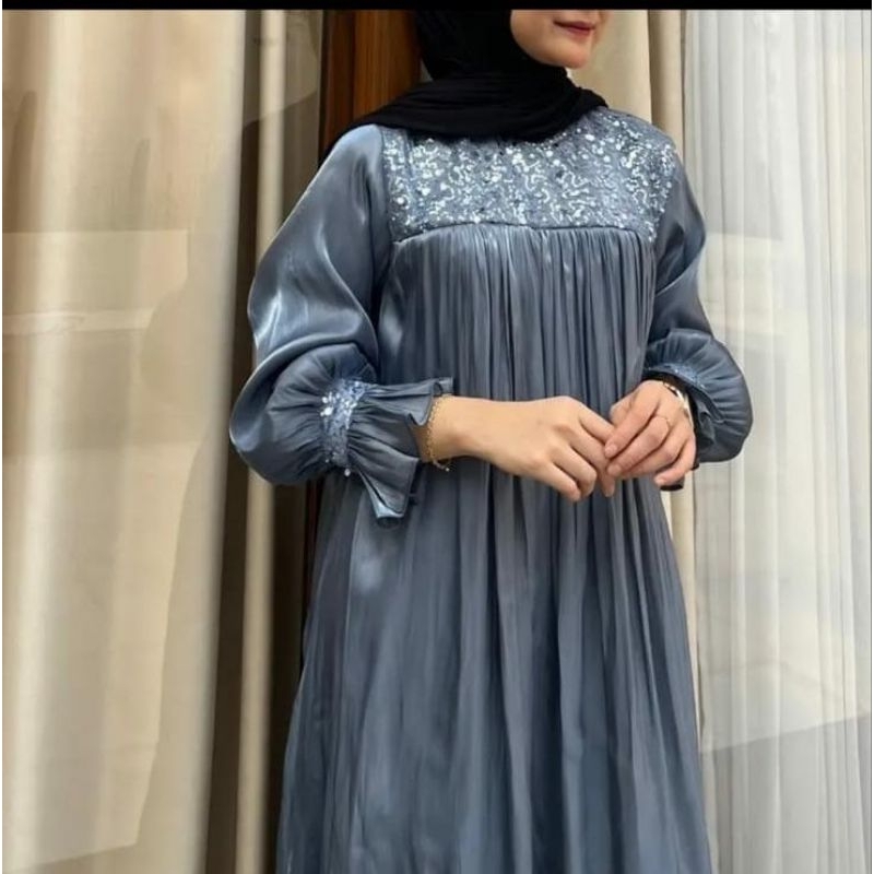 ใหม่ ZEMA SYARI CRADENZA DRESS HIJAB GAMIS RAYA KEKINIAN LUXURY BUSUI DRESS
