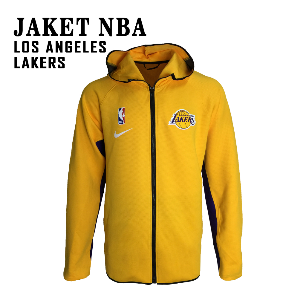 BASKETBALL JACKET / BASKETBALL JACKET HOODIE ZIPPER NBA LOS ANGLES LAKERS สีเหลือง