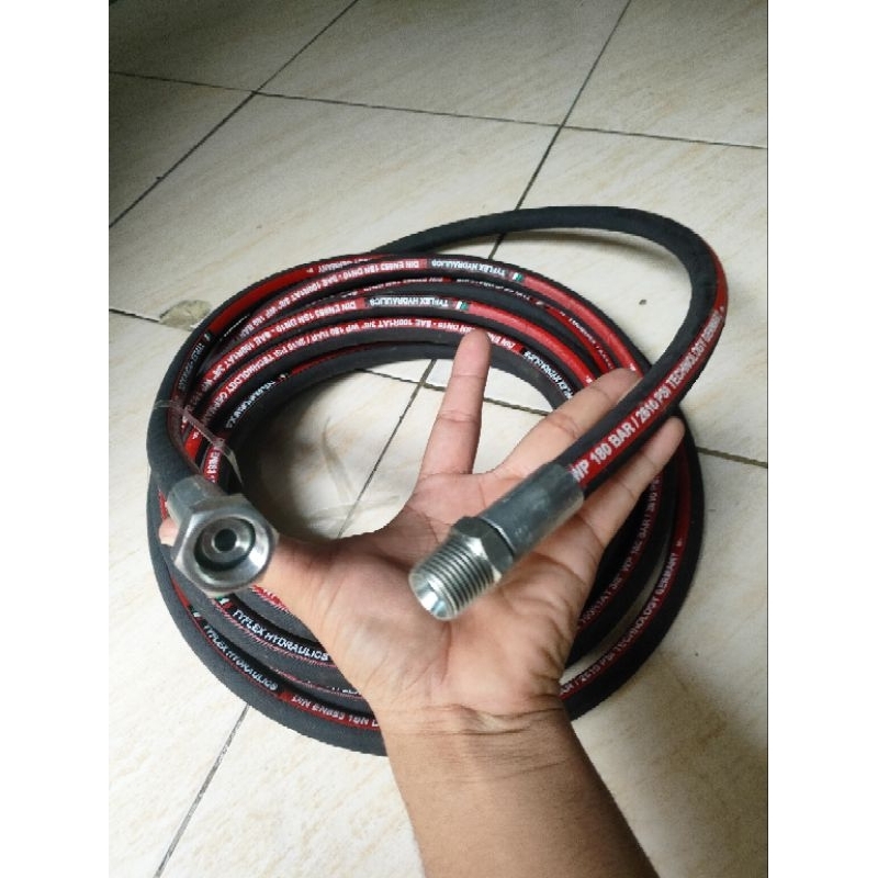 Mesin ท่อไอน้ํารถยนต์ สําหรับเครื่องยนต์ CNP Grundfos 1/2 R1X4Mter+ 1/2 ตัวผู้+1/2 fimale (Steel Wire Knitting Hose)