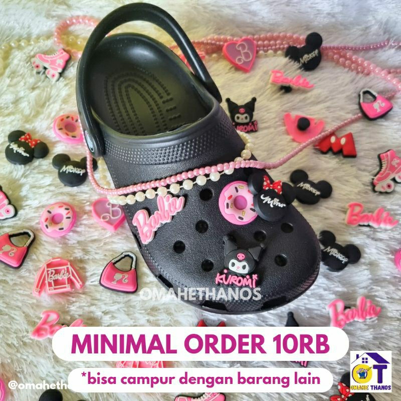 Jibbitz crocs Girl / MIN ORDER 10RB / crocs เครื่องประดับรองเท้าแตะ crocs ตกแต่ง / jibitz kids& 39;s