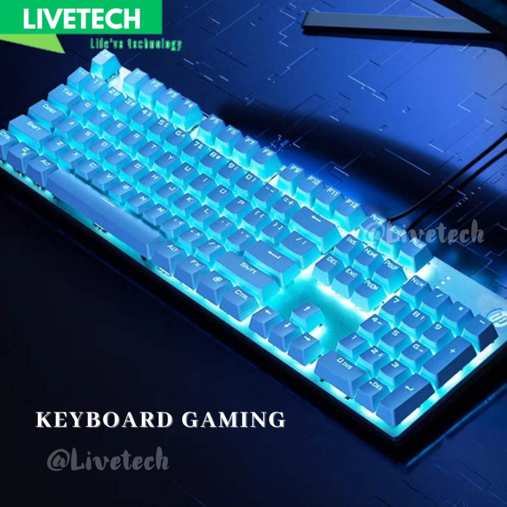 LIVETECH Semi Mechanical RGB K500 Mechanical Feel Gaming Keyboard แบบมีสาย USB RGB 104 คีย์ - K500