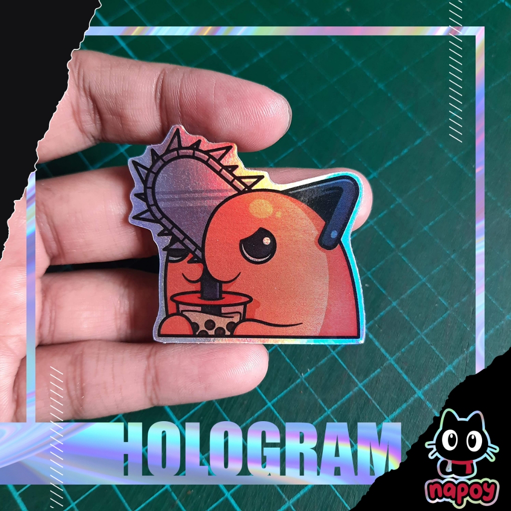 Chainsaw Man Hologram Anime Sticker - Pochita