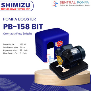 Pompa Booster 125 Watt Shimizu PB 158 BIT Mesin Pendorong Air PB-158 | Sentral Pompa