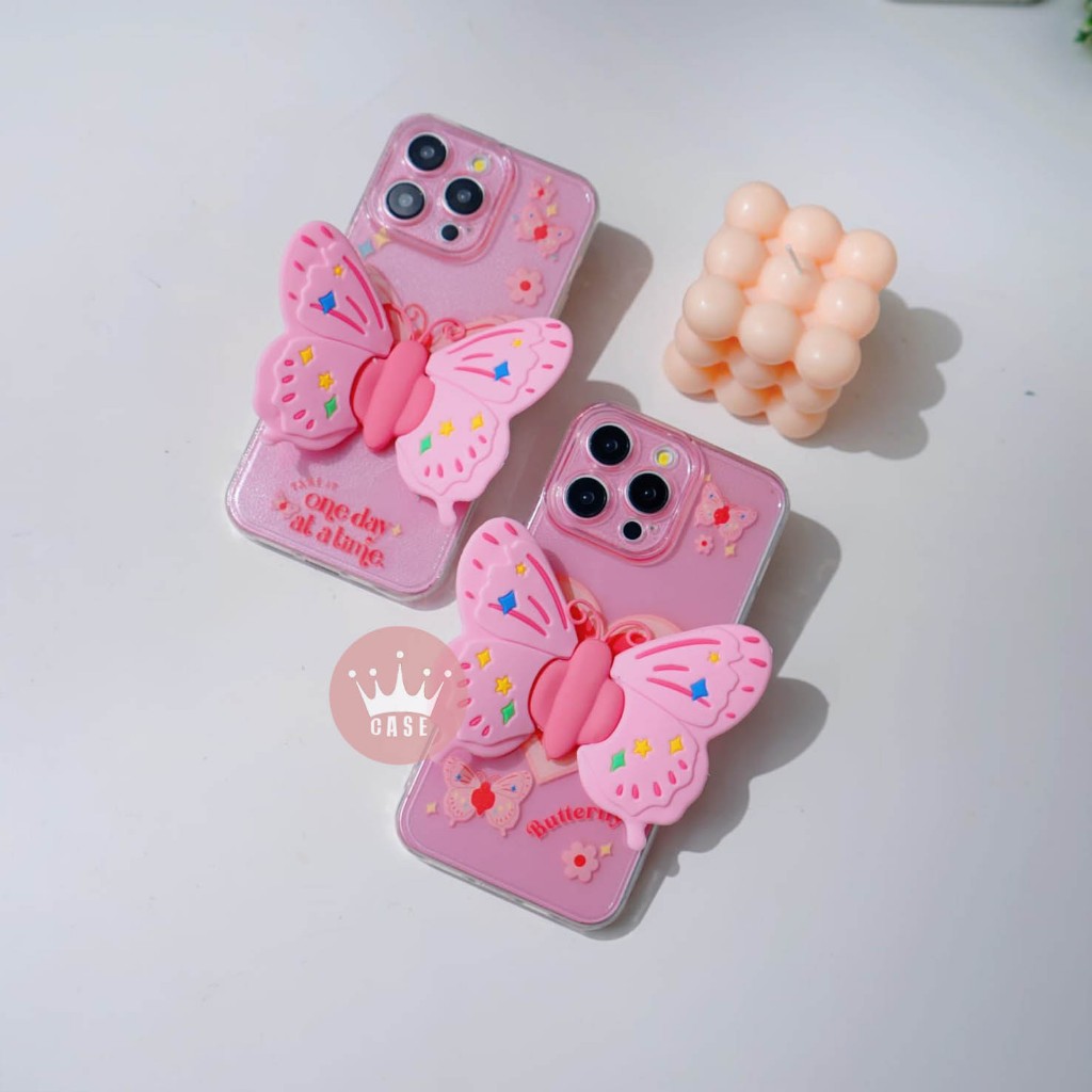 Softcase 3D ผีเสื้อ Iphone 6 7/8 6+ 7+/8+ X/XS XR XS MAX 11 11PRO 11PRO MAX 12PRO 12PRO MAX 13 13PRO