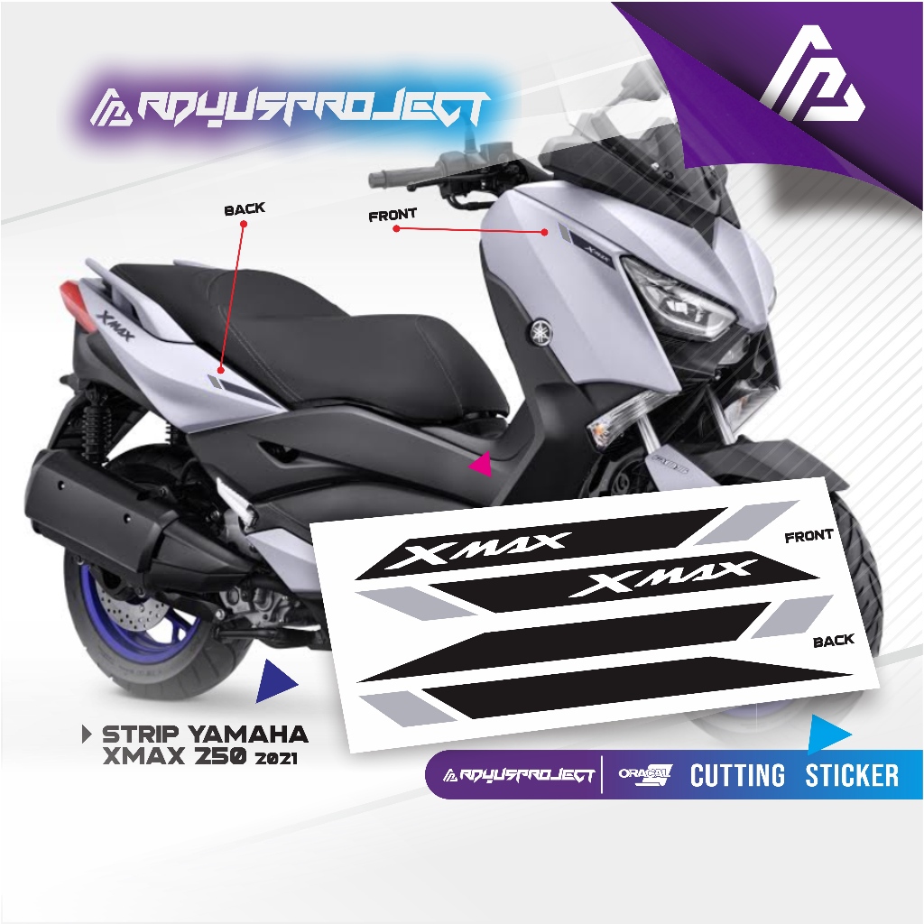 Yamha New XMAX 250 2021 แถบสติ๊กเกอร์ตัด