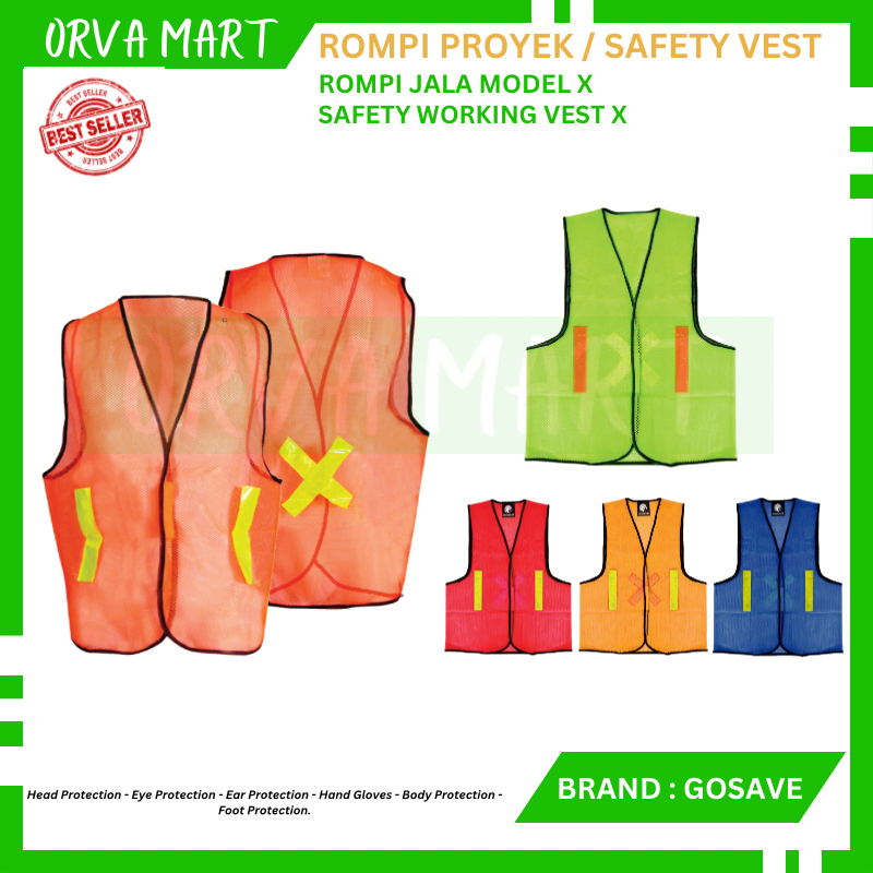 เสื้อกั๊กความปลอดภัยตาข่ายโครงการ Scoth X Gosave