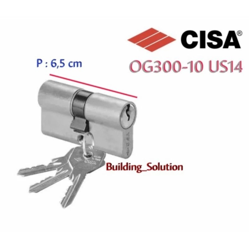 Double CYLINDER CISA OG300-10 US14 อิตาลีดั้งเดิม || กุญแจ CISA OG300-10 US14 || ล็อคกระบอก cisa OG3